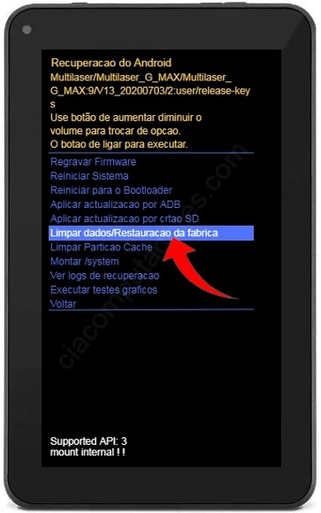 Como formatar tablet Multilaser M7S pelo modo de recuperação?