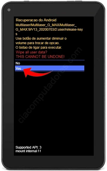 Como formatar tablet Multilaser M7S pelo modo de recuperação?