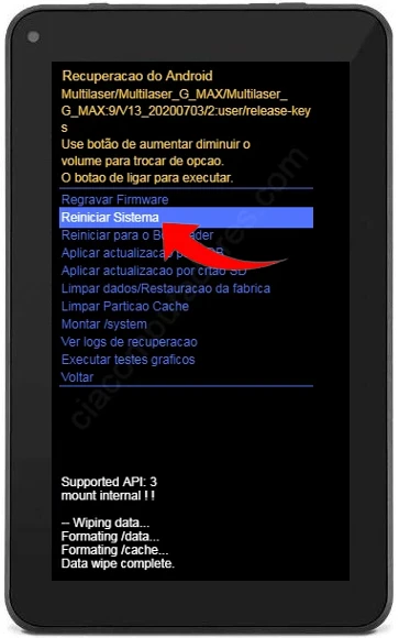 Como formatar tablet Multilaser M7S pelo modo de recuperação?