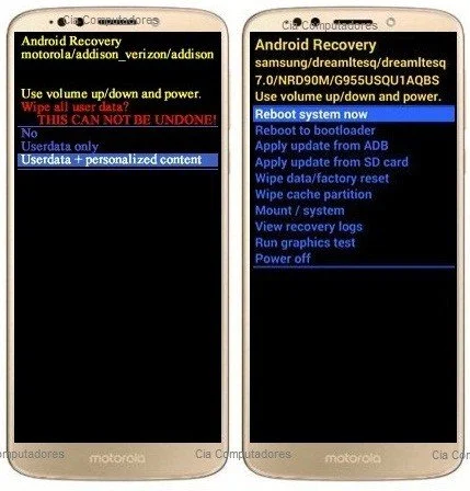 Como formatar Motorola Moto G6 através do modo de recuperação?