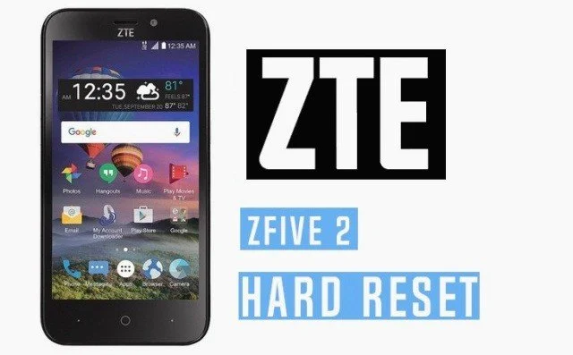 Hard reset ZTE ZFive 2