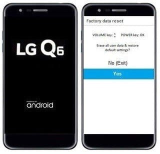 Hard Reset LG Q6 2018
