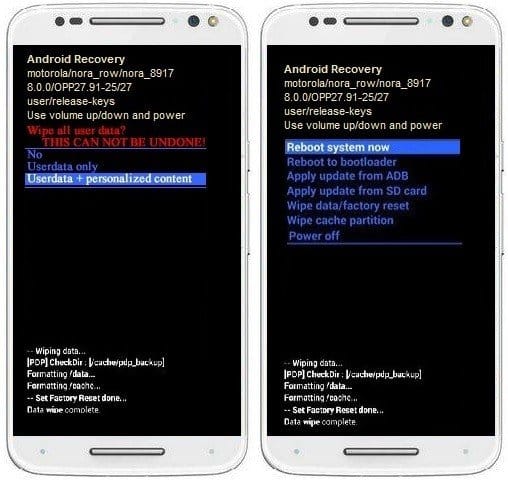 Como formatar o Moto X Style através do modo de recuperação?