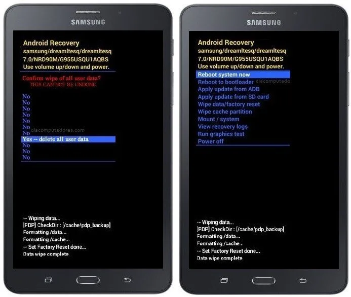 Como formatar o Samsung Galaxy Tab A SM-T285 pelo modo de recuperação?
