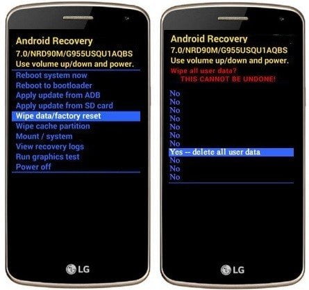 Hard Reset LG K5