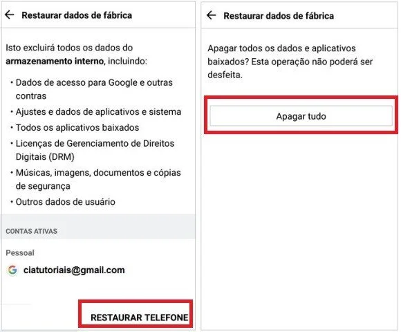Como retornar o LG K11 aos padrões de fábrica