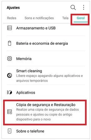 Como retornar o LG K11 aos padrões de fábrica