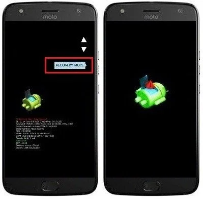 Fazendo Hard Reset no Motorola Moto X4 através do modo de recuperação.