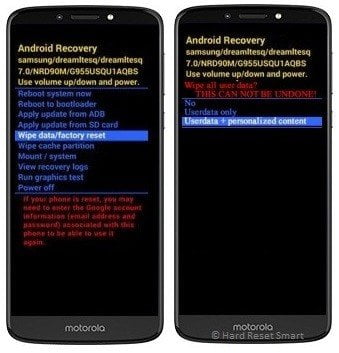 Como formatar Motorola Moto Z3 Play pelo modo de recuperação?