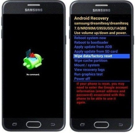 Método 1: formatar o Samsung Galaxy J2 Prime pelo modo de recuperação