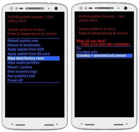 Como formatar Moto X Force XT1580 pelo modo de recuperação?