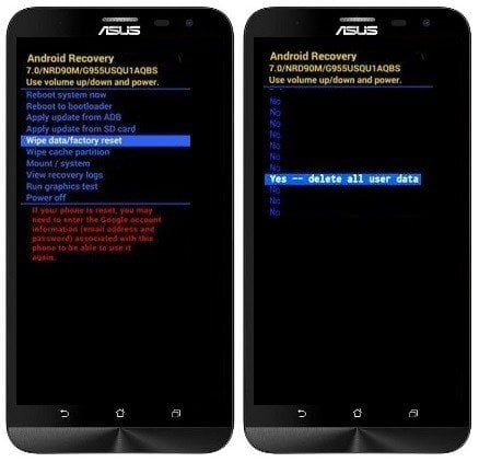 Hard Reset Asus Zenfone 2