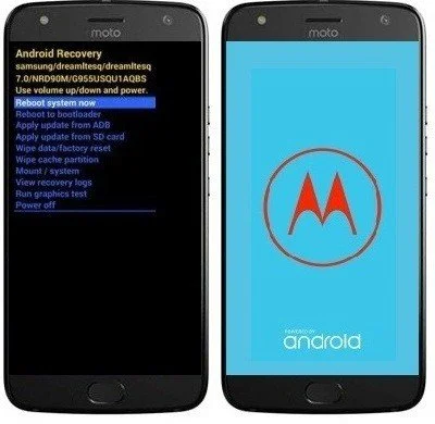 Fazendo Hard Reset no Motorola Moto X4 através do modo de recuperação.