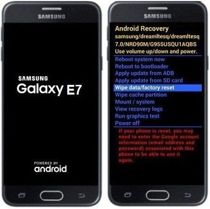 Como formatar Samsung Galaxy E7 pelo modo de recuperação?