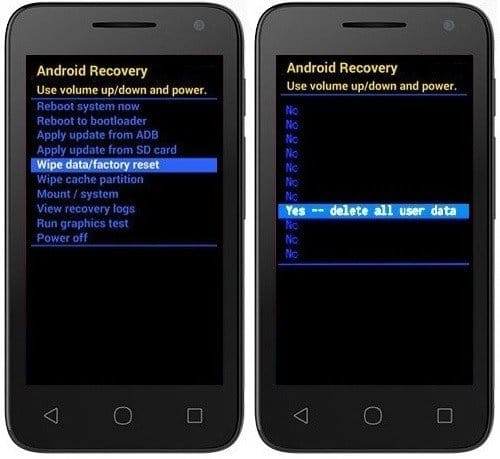 Como formatar o Alcatel U3 pelo modo de recuperação?