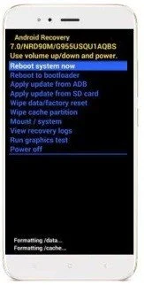 Como formatar Xiaomi Mi A1 desligado?