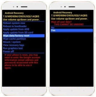 Como formatar Xiaomi Mi A1 desligado?