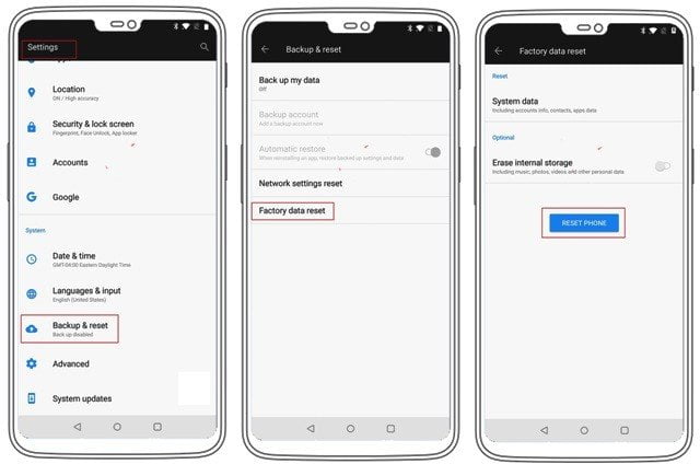 Como formatar o OnePlus 6 pelas configurações?