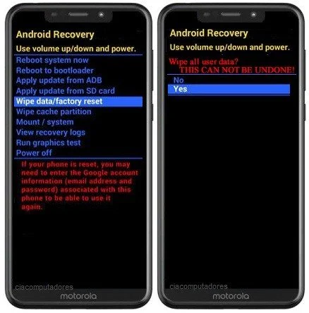 Como formatar Motorola One através do modo de recuperação?