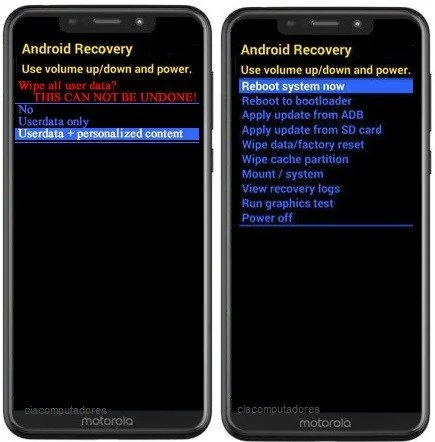 Como formatar Motorola One através do modo de recuperação?