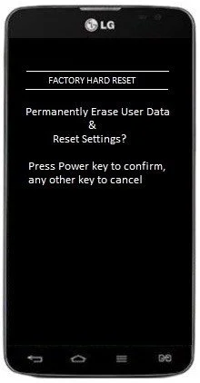 Hard reset LG G Pro Lite