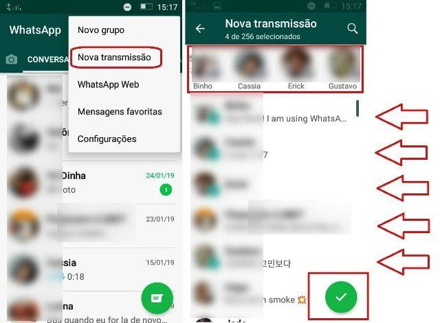 Como enviar mensagens para vários contatos do WhatsApp (2019) - Cia ...