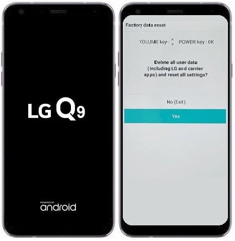 Hard Reset LG Q9