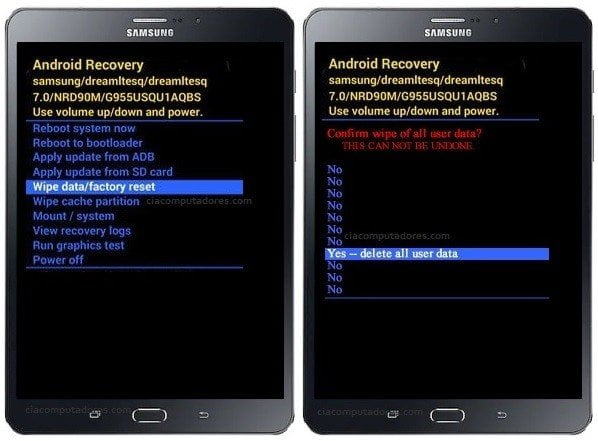 Como formatar o Samsung Galaxy Tab S2 8.0 4G pelo modo de recuperação?