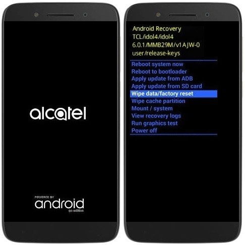 Como formatar o Alcatel Idol 5 através do modo de recuperação?