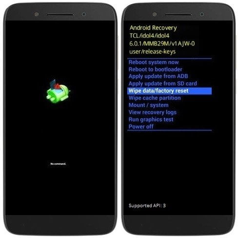 Como formatar o Alcatel Idol 5 6060c através do modo de recuperação?