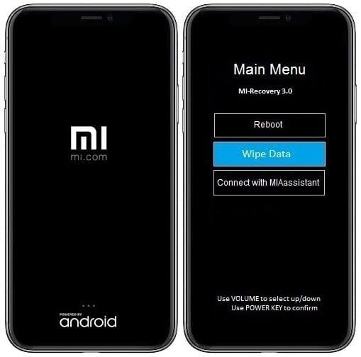 Como formatar o Xiaomi Mi 9 desligado?