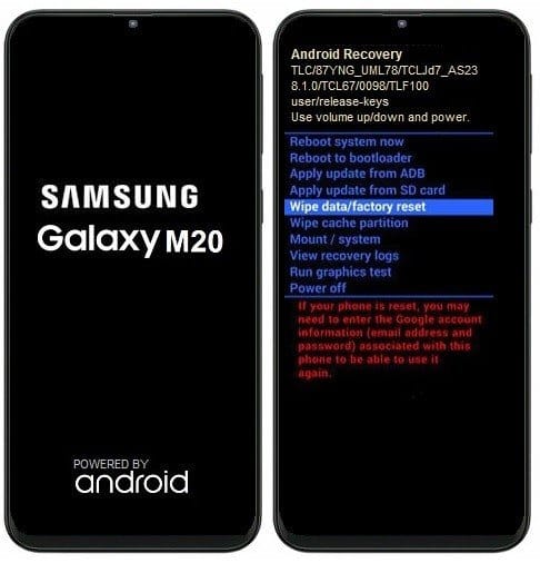 Como formatar Samsung Galaxy M20 pelo modo de recuperação?