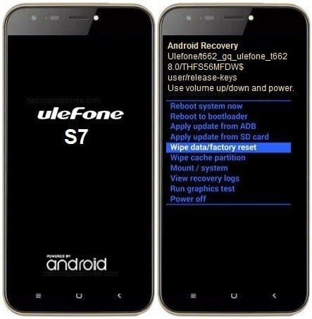 Hard Reset Ulefone S7 / S8