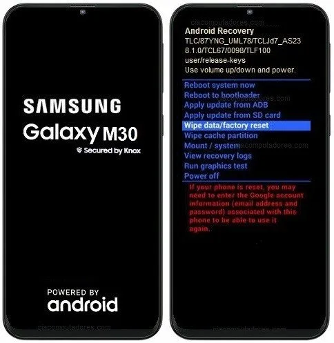 Como formatar Samsung Galaxy M30 pelo modo de recuperação?
