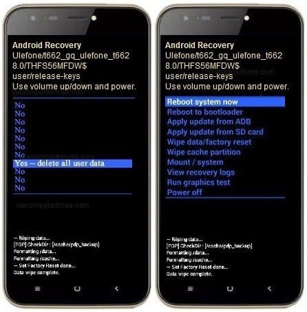 Hard Reset Ulefone S7 / S8