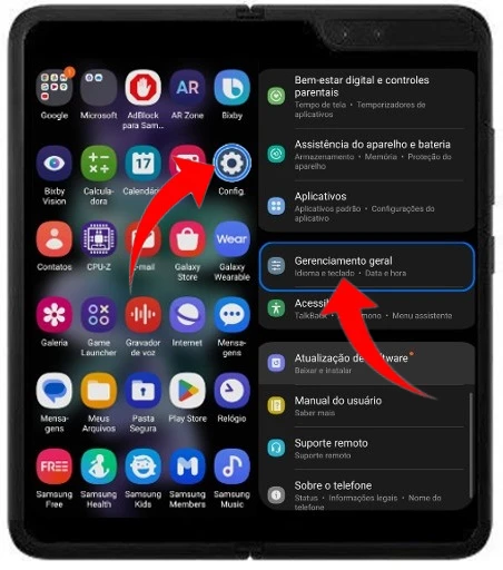 Como formatar o Samsung Galaxy Fold pelas configurações?