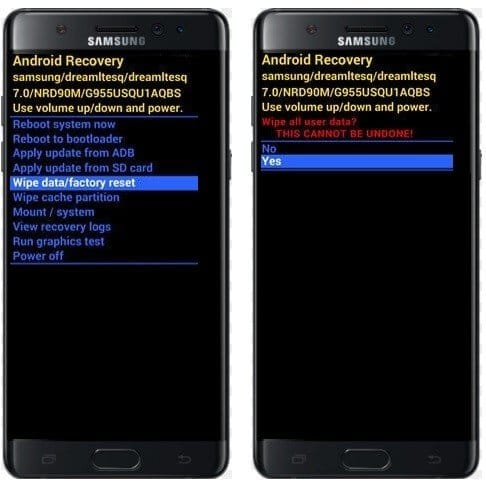 Como formatar o Samsung Galaxy Note 7 através do modo de recuperação?