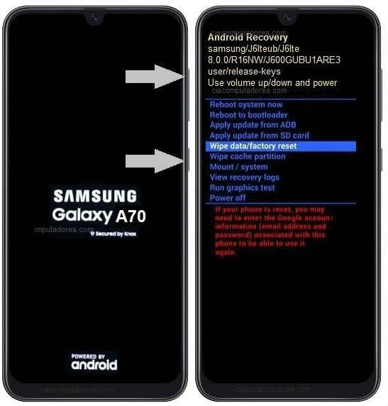 Como formatar o Samsung Galaxy A70 pelo modo de recuperação?