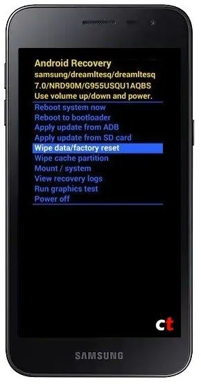 Como formatar o Samsung Galaxy J2 Core pelo modo de recuperação?