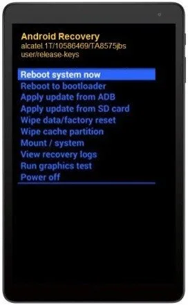 Como formatar tablet Alcatel 1T 7 pelo modo de recuperação?