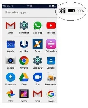 Como ver o nível da bateria do AirDots