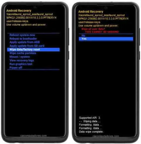 Como formatar Xiaomi Mi A3 pelos botões