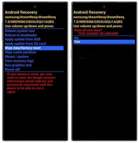 Como formatar Samsung Galaxy Note 10 pelo modo de recuperação?