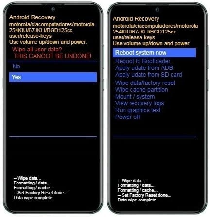 Como formatar o Motorola One Hyper através do modo de recuperação?