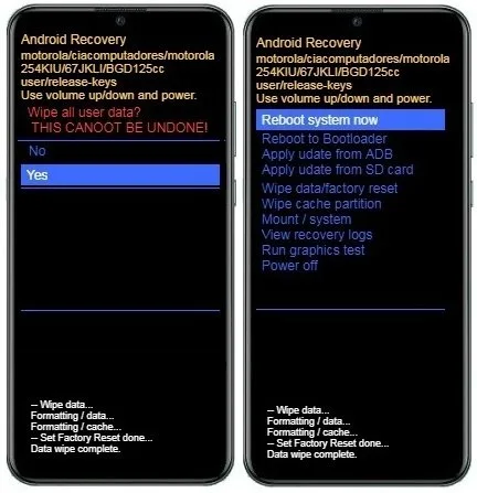Como formatar o Motorola One Hyper através do modo de recuperação?