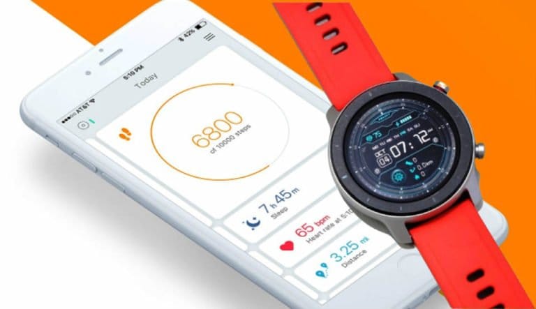 Celular e relógio Amazfit GTR