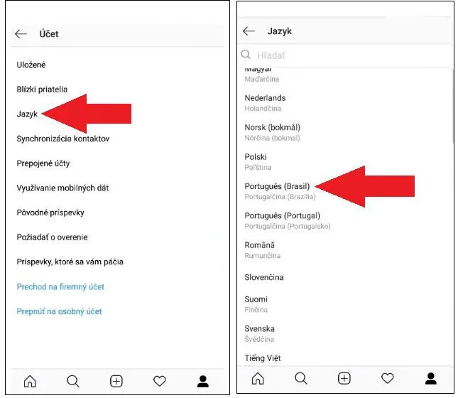 Como mudar o idioma do Instagram para Português BR?