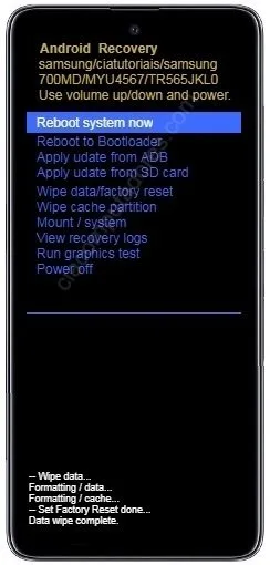 Como formatar Samsung Galaxy A51 através do modo de recuperação?