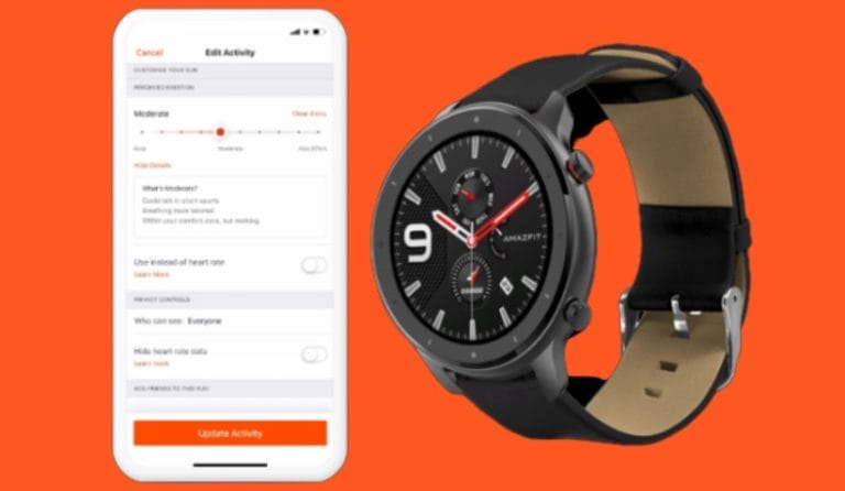 amazfit gtr strava sync