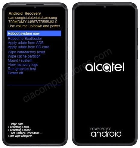 Como formatar o Alcatel 3X através do modo de recuperação?